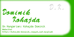 dominik kohajda business card